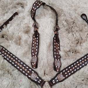 Haute qualité personnalisé Premium Western équestre en cuir cheval Headstall poitrine collier perlé Cactus conception usiné à la main personnalisé bas - Product Image 3