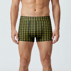 Boxers pour hommes sans coutures en tissu 100% polyester, doux, extensibles, respirants, écologiques, antibactériens, logo sur la ceinture - Product Image 1