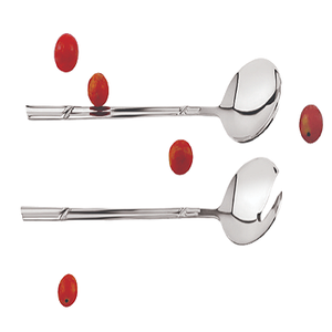 ชุดช้อนสแตนเลสอเนกประสงค์สำหรับเสิร์ฟและกรองน้ำมันสำหรับการทำอาหารประจำวัน - Product Image 3