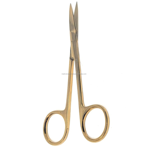 กรรไกรผ่าตัดขนาด 4.5 นิ้ว ไมโครไอริส สแตนเลสสตีล ปลายตรง คม ทนทาน สำหรับงานทันตกรรม สัตวแพทย์ ความแม่นยำสูง ด้ามจับสีทอง ได้รับมาตรฐาน CE ISO - Product Image 3
