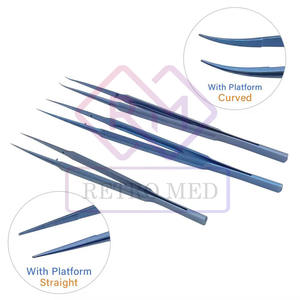 Pinzas para microcirugía oftálmica, pinzas para neurocirugía con plataforma, aleación de titanio, esterilizables en autoclave por MEDICAB INSTRUMENTS, 1 unidad - Product Image 1