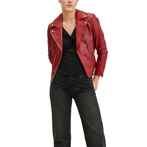 Veste en cuir véritable de coupe classique pour veste en cuir véritable de style utilitaire de mode quotidienne avec poches avant - Product Image 4