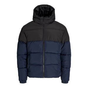 Veste d'hiver épaisse pour homme, imperméable, coupe-vent, respirante, à capuche, avec logo sur le devant, en polyester/laine - Product Image 1