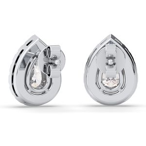 Boucles d'oreilles clous en or massif 14 carats avec diamant de laboratoire taille poire 1 carat pour femme, bijoux fins personnalisés, prix de gros REYES - Product Image 2