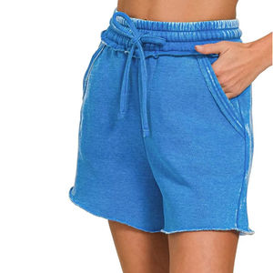 Shorts de Mujer, Shorts con Lavado Ácido, 100% Algodón, Felpa Francesa, Personalizables, Deslavados al Sol, Estilo Urbano Vintage - Product Image 1