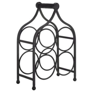 Antique Finished Handmade Wrought Iron Metal Sustainable Multifunction Wine Rack <b>Tabletop</b> Organizer Home Dining Room Beverage - Product Image 2