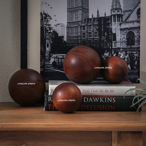 Orbes/boules/sphères décoratifs en bois fabriqués à la main Accents en bois naturel pour bols, centres de table, et affichage de décoration intérieure - Product Image 6