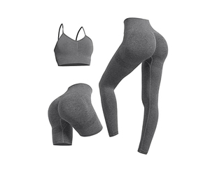 Vente en gros de vêtements de fitness pour femmes kit de vêtements de gym combinaison de survêtement lifting des fesses pour femmes ensembles de 4 pièces de yoga à manches longues - Product Image 1