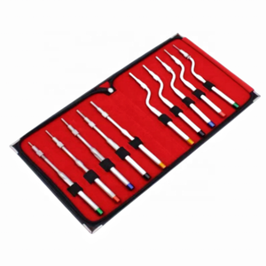 Kit quirúrgico de implante dental Juego de osteótomos de elevación sinusal recto y curvo 2,6, 3,1, 3,8, 4,5, 5,0mm - Product Image 6