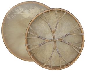 Tambour chamanique 16 "Diamètre de la tête Peau de veau faite à la main - Product Image 4