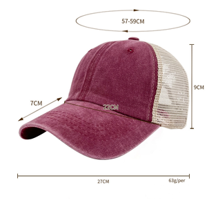 Gorra Trucker Unisex de Lona Lisa con Malla, Estilo Vintage, Lavado Ácido, para Exteriores 2026 - Product Image 3