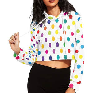 เสื้อฮู้ดครอปไซส์ใหญ่สำหรับผู้หญิงเสื้อครอปแบบมีฮู้ดปรับแต่งดีไซน์ของคุณเอง - Product Image 5