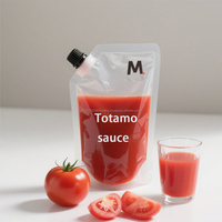 200ml 350ml 500ml pochette à bec recyclable personnalisée sac de boisson en plastique pour emballage de liquide de jus de fruit de sauce au lait d'eau