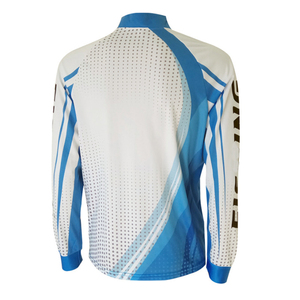 Maillot de pêche pour homme UPF 50 à manches longues, imprimé marlin bleu, anti-UV, respirant, chemise de sport - Product Image 2