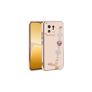 Coque en silicone rose Netzy Premium pour Xiaomi Mi 13, protection du téléphone portable avec poignée et protection de l'appareil photo - Modèle 9a - Product Image 1