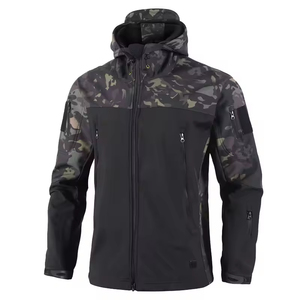 Veste tactique d'hiver pour homme OEM, softshell, imperméable, coupe-vent, respirante, grande taille, col montant, fermeture éclair, solide, randonnée - Product Image 1