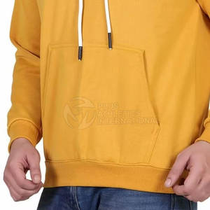 เสื้อฮู้ดดี้โอเวอร์ไซส์หนานุ่ม รุ่นปี 2026 สีสันสดใส ผ้าฝ้าย 100% รับสกรีนโลโก้ เสื้อฮู้ดดี้สีเหลืองหนาเรียบง่ายสำหรับผู้ชาย ผลิตในปากีสถาน - Product Image 6