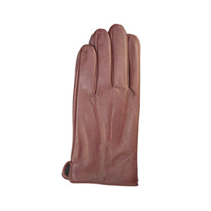 Guantes de cuero <span class=keywords><strong>PU</strong></span> de moda Vintage para hombre, pantalla táctil de dedo completo, para viajes al aire libre, térmicos, transpirables, informales, para fiestas, deportes de invierno - Product Image 1