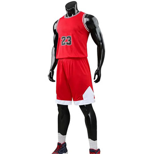 Maillot de basket respirant pour hommes, logo personnalisé, uniforme pour jeunes, nouveau style, vêtements de sport, kit de basket d'équipe à séchage rapide, vente en gros - Product Image 4