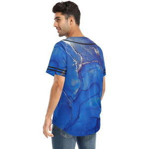 Maillots de baseball OEM pour hommes, chemises boutonnées à manches courtes, uniformes sportifs hipster hip-hop, maillots de baseball personnalisés vierges - Product Image 5