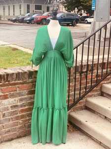 Vestido de verano largo de rayón de media manga, bohemio, 100% - Product Image 5