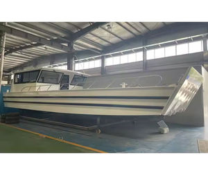 Embarcación de trabajo con cabina de 11m, bote de desembarco en venta, bote de carga de aluminio ideal para desembarco en playa. - Product Image 1