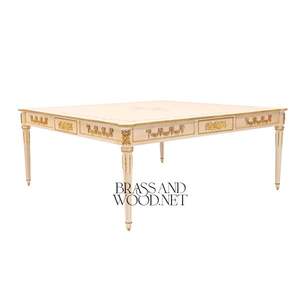 Juego de Mesa de Centro Clásico de Lujo Color Crema con Dos Mesas Auxiliares - Product Image 3