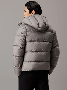 Chaqueta Acolchada con Capucha y Logotipo Personalizado, Estilo Bosque Nocturno, Puños de Punto Acanalado, Bolsillos Grandes para Calentar las Manos, Chaqueta de Invierno para Hombre - Product Image 2