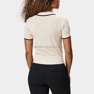 Nouveauté Polo de golf à col en V pour femmes, vêtement de sport en maille légère et fine, avec logo personnalisé, maillot respirant et décontracté, vente en gros d'usine - Product Image 2