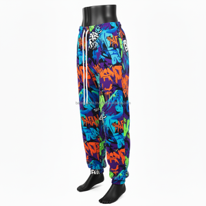 Heavy Fleece Jogger Pant 320 GSM Tela de mezcla de algodón Ropa de invierno cómoda Logotipo personalizado Pantalones de hombre lavados con diamantes de imitación - Product Image 4