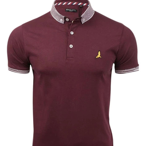 Mode été décontracté hommes pour chemise anti-rides solide 100% coton Jersey à manches courtes - Product Image 1