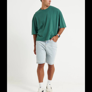 T-shirt Boxy surdimensionné 100% coton T-shirt pour hommes Luxe Qualité Drop Shoulder Plain Crop Logo personnalisé Streetwear - Product Image 6