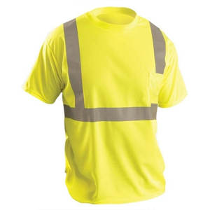 Hi Vis <b>Men's</b> Short Sleeve Work T-Shirts Formal Safety Reflective Strip Cotton Knitted Construction Security Wear - Product Image 3