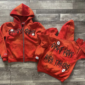 Survêtement empilé lavé à l'acide pour hommes de conceptions imprimées de bouffée disponibles dans toutes les tailles et couleurs - Product Image 4