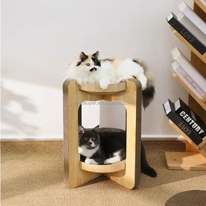 Dual Layer Cat Scratch Post <b>Squeak</b> <b>Toy</b> for <b>Pet</b> Cats Durable Double-Thickness CardboardScratcher - Product Image 3