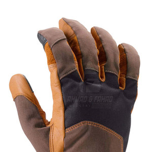 ถุงมือหนังสำหรับล่าสัตว์สำหรับผู้ชาย - สายรัดข้อมือแบบปรับได้ น้ำหนักเบา ทนทาน พร้อมฝ่ามือกันลื่น สำหรับการล่าสัตว์ ตั้งแคมป์ และเดินป่า - Product Image 5