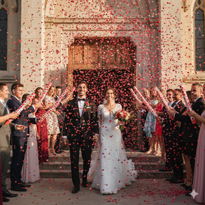 PARTY LOVE Cañones de Confeti de Papel Rojo en Forma de Corazón de 50 cm para Bodas, San Valentín, Aniversarios, Halloween y Pascua - Venta al por Mayor - Product Image 4