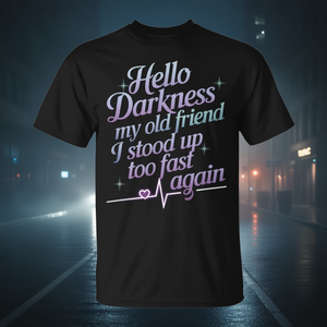 T-Shirt 'Hello Darkness My Old Friend' Consegna Rapida Prodotto Promozionale Premium - Product Image 3