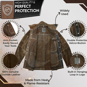Meilleure vente Veste de soudage respirante pour hommes en stock Veste de soudage à bas prix Veste de soudage pour hommes - Product Image 3