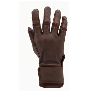 High Quality Genuine Leather Black Baseball Batting Gloves Professional Adult Youth Custom Logo Non-Slip Softball Batting Gloves - Product Image 5