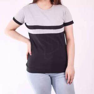 Camiseta de Algodón Transpirable de Alta Visibilidad para Mujer, Lisa, Teñida, Estilo Casual de Verano, Venta al por Mayor - Product Image 4