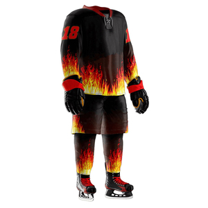 Uniforme de hockey sur glace fabriqué au Pakistan en gros Nouveau design Sublimation Sports Team Training Wear Full Customized High Quality 100% - Product Image 3