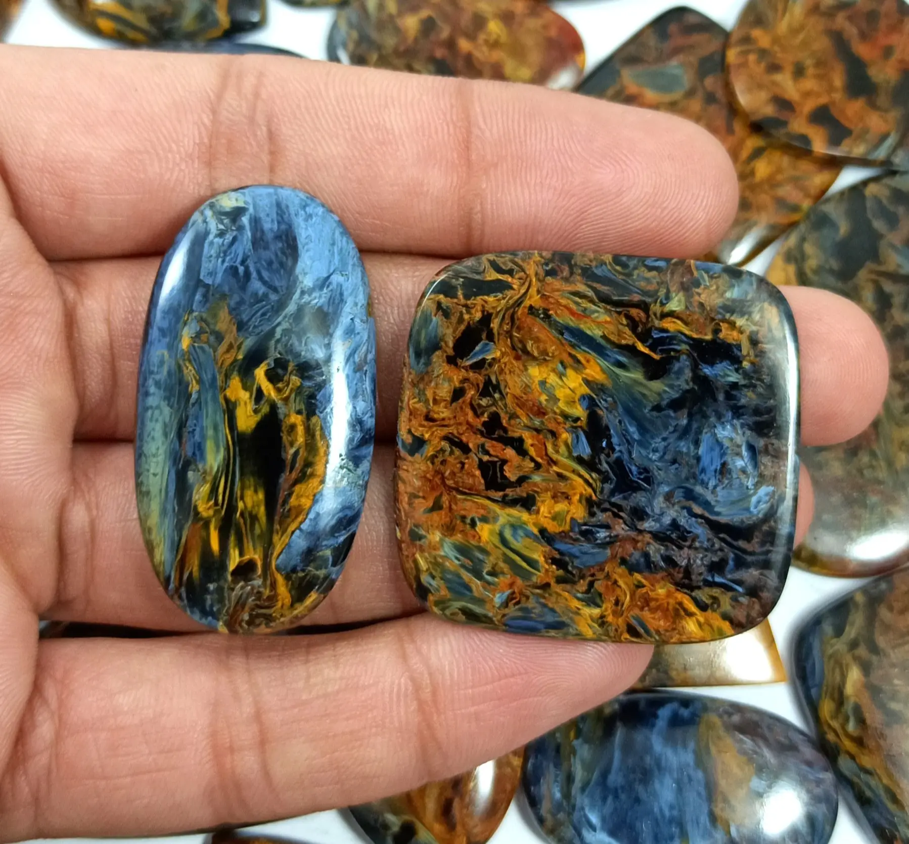 Grosir Batu Permata Pietersite Cabochon Alami Desainer Massal Batu Permata Pietersite untuk Membuat Perhiasan