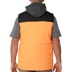 Chaleco acolchado de cuero a prueba de viento personalizado de alta calidad para hombre, chaleco de trabajo de invierno con calefacción sin mangas, Logo, uso de seguridad al aire libre, tendencia - Product Image 2