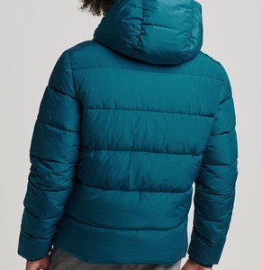 Chaqueta acolchada ajustada informal de invierno para hombre, cómoda y elegante, sólida, con capucha, cremallera, servicio OEM, fábrica teñida - Product Image 4