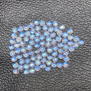 Hot Selling 4mm AAA Grade Natura <b>Rainbow</b> Moonstone Cabochons Loose Natural Gemstone Jewelry Making Best Price! - Product Image 3