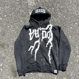 Sudadera Unisex de Gran Peso, 500 GSM, Corte Holgado, Capucha Bordada, Cierre Personalizado, Lavado Ácido - Product Image 1