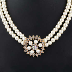 Women's Pearl <b>Locket</b> Set - Golden - Product Image 2