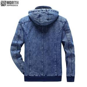 New 2025 High Quality Custom Logo Canvas <b>Jacket</b> Oem Designs Winter <b>Mens</b> <b>Denim</b> <b>Jacket</b> Blue Fleece Zipper Jeans <b>Jacket</b> - Product Image 5