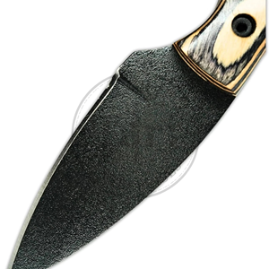 Couteau tactique EDC à lame fixe OEM en gros, étui en cuir, acier à haute teneur en carbone codé noir, personnalisable, rasoir de survie pour le camping - Product Image 4